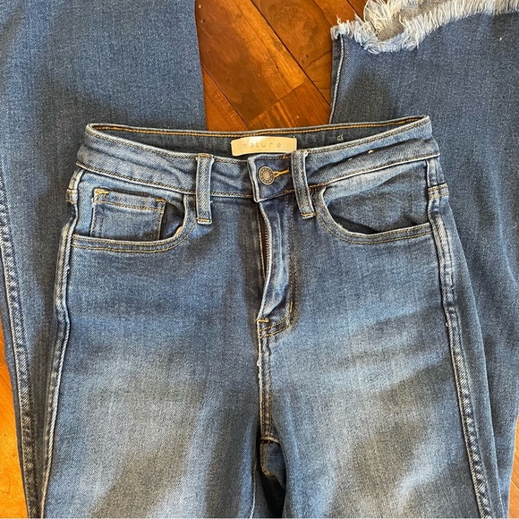 Nature Denim- SZ 3/25 High Rise Flare Raw Hem - Picture 4 of 13